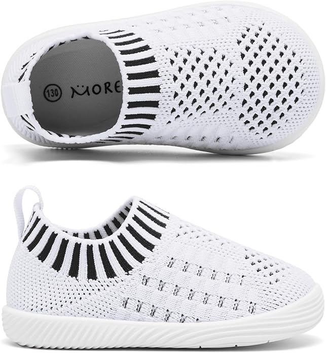 MORENDL Baby Toddler Walking Socks Non-Slip Breathable Unisex Casual Sneakers