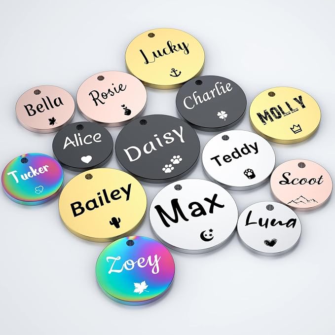 YEHANTI Dog Tags Engraved for Pets Personalized, Custom Stainless Steel Dog - Image 3