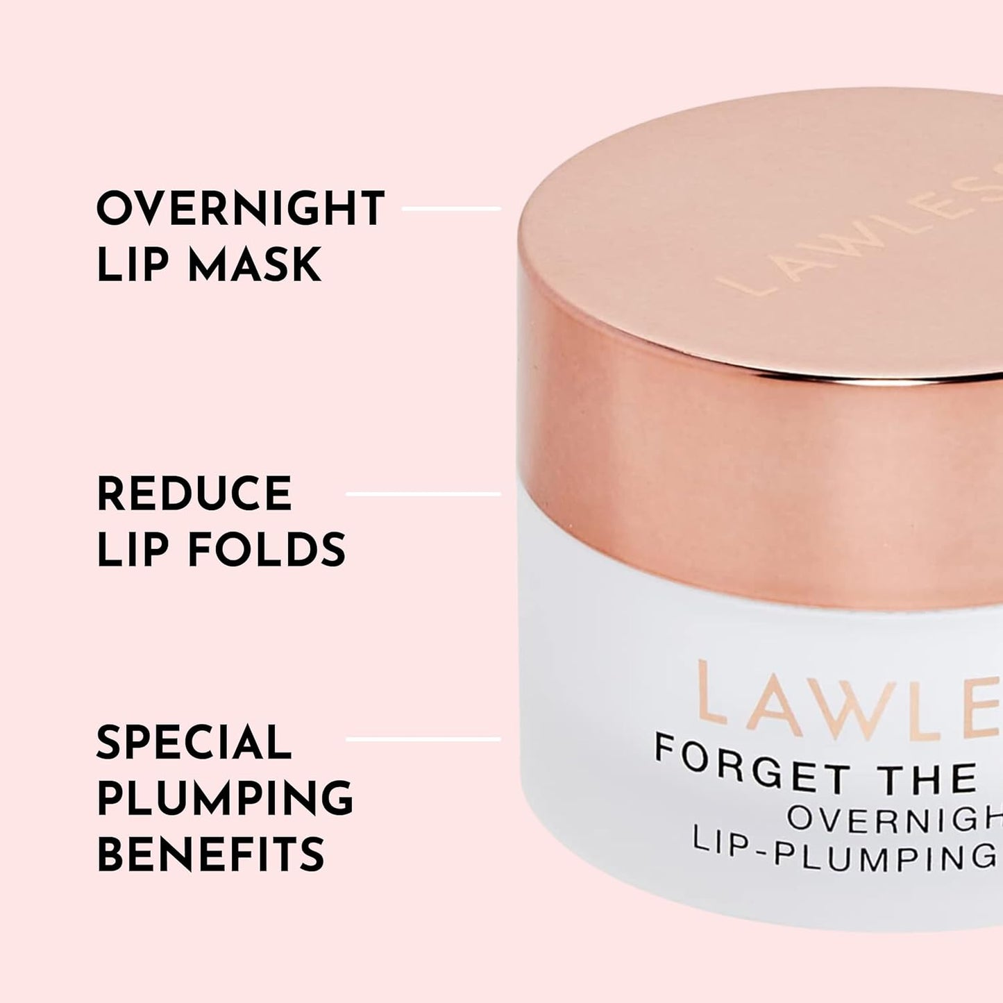 LAWLESS Forget the Filler Lip Mask - Cherry Vanilla - Premium Overnight Lip Plumping Treatment with Natural Ingredients Designed to Plump, Hydrate, and Smooth Lips - 0.28 oz