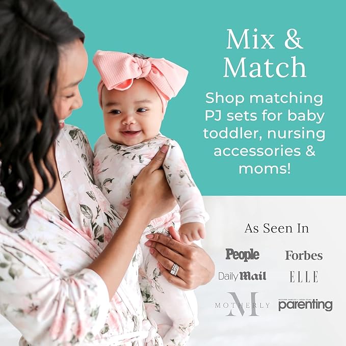 Posh Peanut Convertible Baby Sleepers - Girls Footless Baby Pajamas with 2 Way Zipper for Easy Diaper Changes