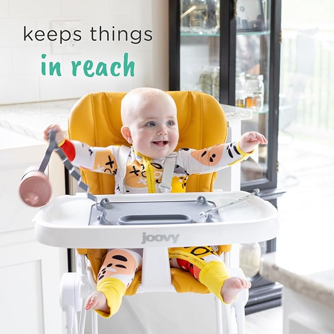 BUSY BABY Silicone Mat - New and Improved Suction Cups, 4 Straps to Secure Baby Essentials, Self Feeding, Baby Led Weaning, Travel Sleeve Included (Pewter)