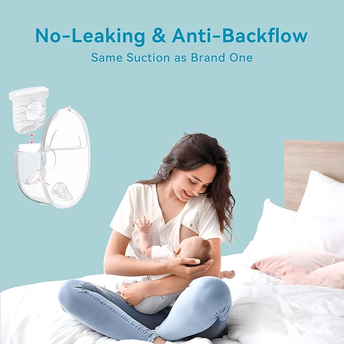 Breast Pump Parts for Lansinoh Discreet Duo/Nuliie/Motif Aura Glow S32 Pump, for mommed, for eufy Breast Pump Replacement Parts, Incl 10PCS Duckbill Valves