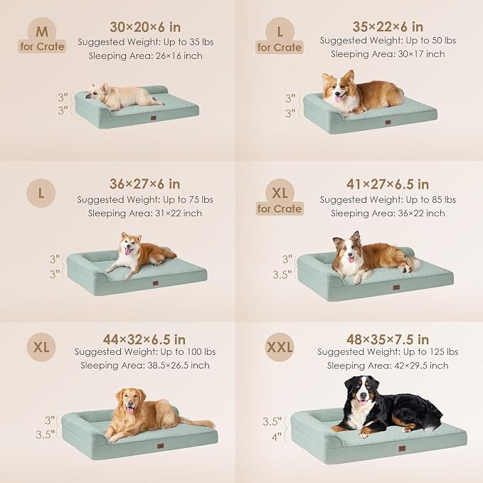 EHEYCIGA Memory Foam Dog Bed Large Size Dogs, Orthopedic Dog Bed Large - Image 2
