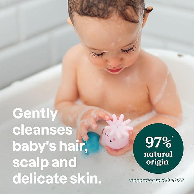 ATTITUDE 2-in-1 Shampoo and Body Wash for Baby, EWG Verified, Dermatologically Tested, Vegan, Pear Nectar, 16 Fl Oz (Pack of 3)