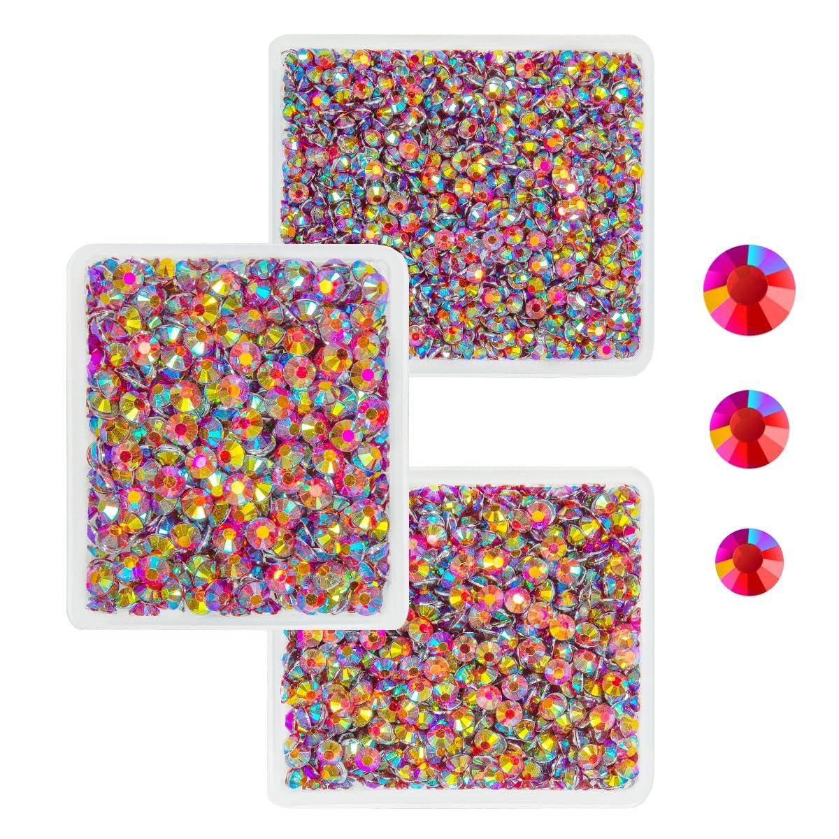 Red AB Crystal Resin Rhinestones for Crafting Siam Red Flatback Stones Non-Hotfix Ruby Red Diamonds Crystals Gems Charms Supplies for Nails Face Eyes Makeup Body Tumblers Bottles Crafts Shoes