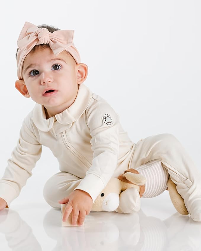 MON CHOU Organic Cotton Baby Pajamas - Ultra Soft Baby Footie Pajamas - 100% Pima Cotton PJ’s - Luxury Newborn Sleepers