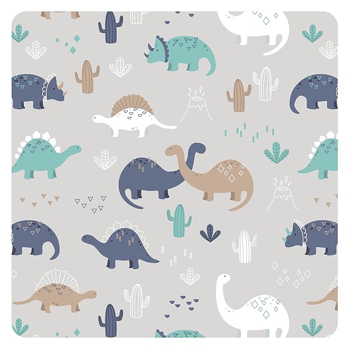 BapronBaby Desert Dinos Bapron - No Neck Tie Safer Bib for Baby & Toddler - Soft Waterproof Stain Resistant - Machine Washable - Sz Baby/Toddler 6m-3T