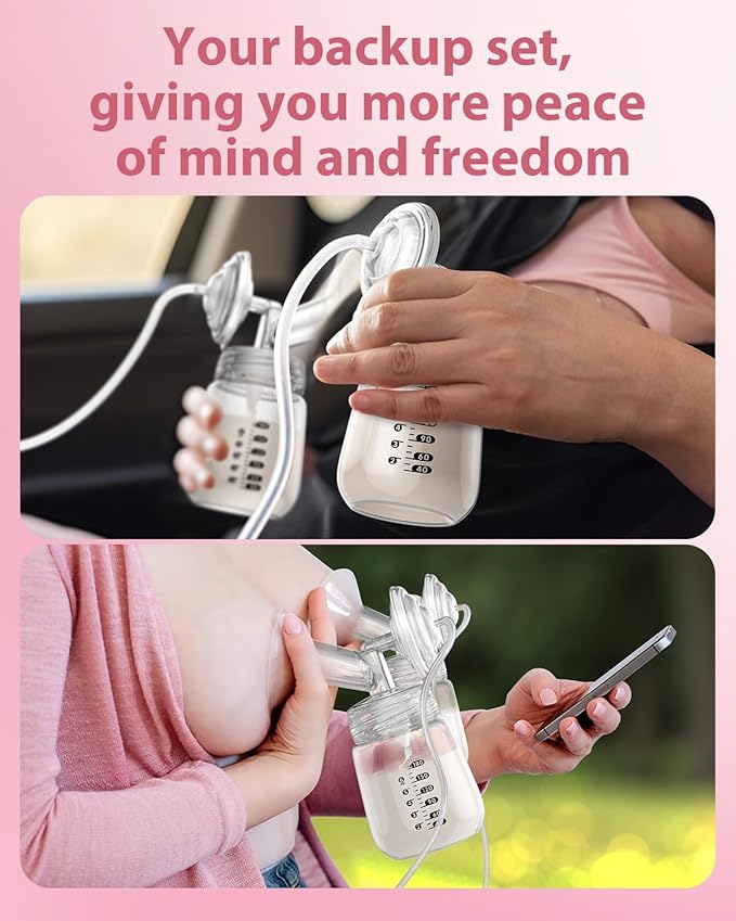 Electric Breast Pump Parts Compatible with Spectra S1/S2/9 Plus, 2Pcs Duckbill Valves and 2Pcs 20mm Flange (Not Original Spectra Accessories)