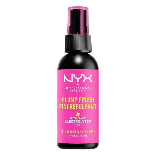 NYX PROFESSIONAL MAKEUP Makeup Setting Spray - Plump Finish, Long-Lasting Face Mist with Vitamins and Electrolytes, Vegan Formula