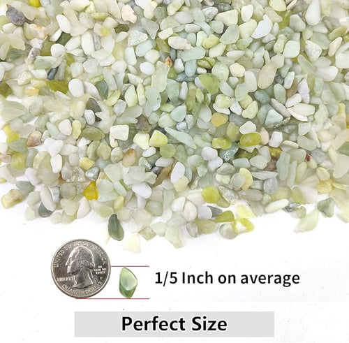 10LB Succulent and Cactus Pebbles, 1/5 Inch Jade Natural Decorative Polished - Image 2