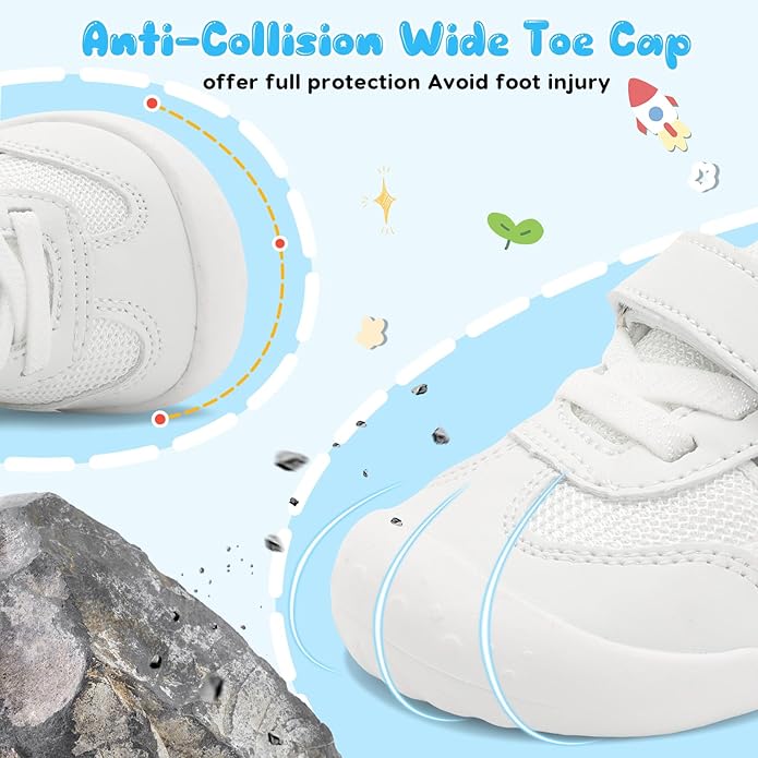 Scurtain Baby Shoes Boy Girl First Walking Shoe Infant Crib Breathable Sneakers Lightweight Barefoot Shoes for Babies