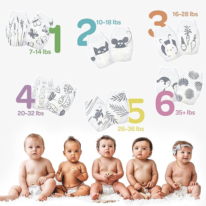 Parasol Clear+Dry Disposable Diapers and Clear+Pure Wipes Kit, RashShield Protection, Size 2 (10-18 lbs), Diaper Bundle of 216 Diapers & 240 Wipes