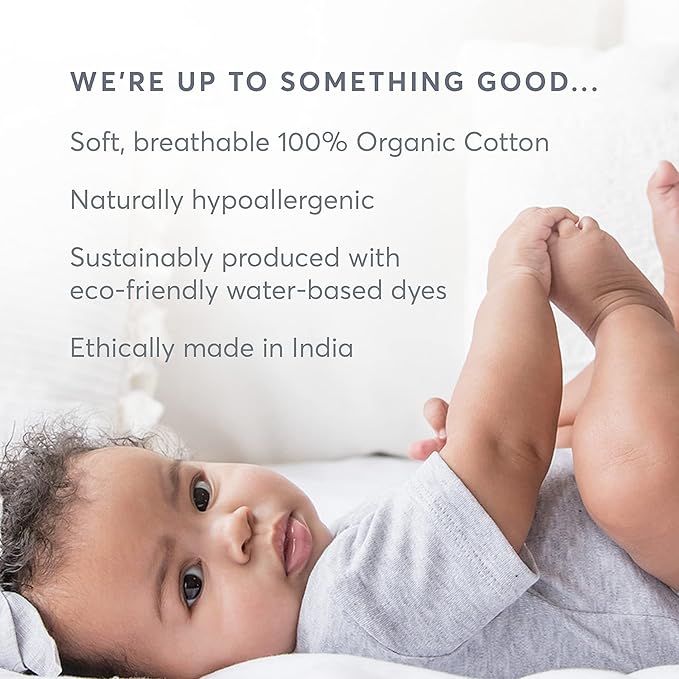 Colored Organics Baby Zip-Up Footed Sleeper with 2-Way Zipper - Newborn Organic Cotton Pajamas