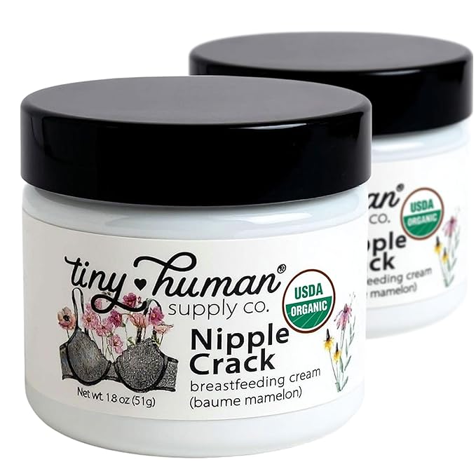 Organic Nipple Cream, Nipple Crack Lanolin Free Nipple Butter (2 Pack), Balm for Breastfeeding Mothers, No Need to Wash Off, Safe for Baby and Mama