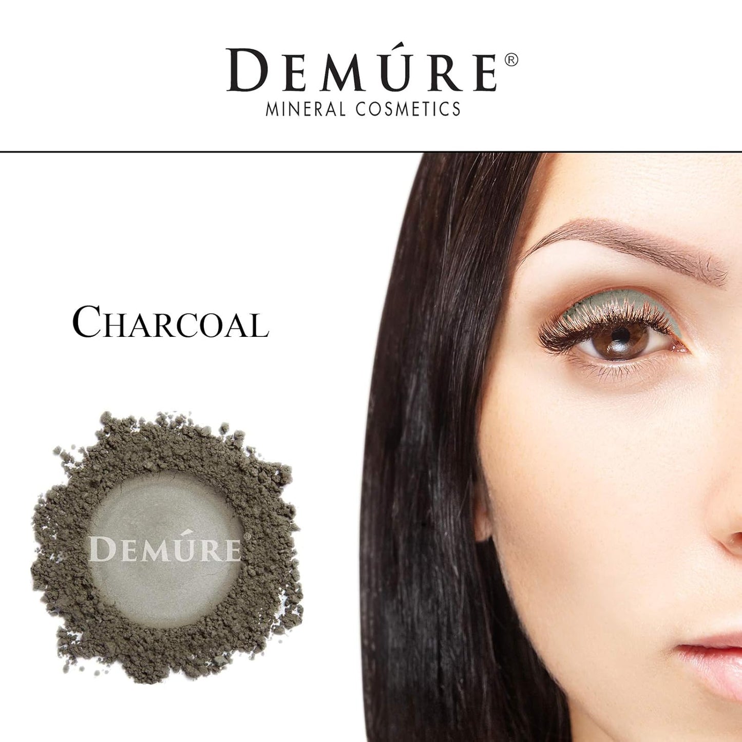 Demure Mineral Make Up (Charcoal) Eye Shadow, Matte Eyeshadow, Loose Powder, Eye Makeup, Professional Makeup