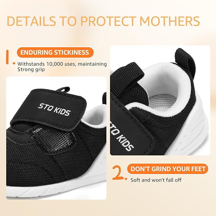 Baby Shoes Wide Toe Box Infant Boy Girl First Walker Shoe Toddler Crib Barefoot Sneakers Non-Slip Sole Soft Breathable Mesh Lightweight Walking Indoor Newborn Chubby Babies 6 9 12 18 24 Months