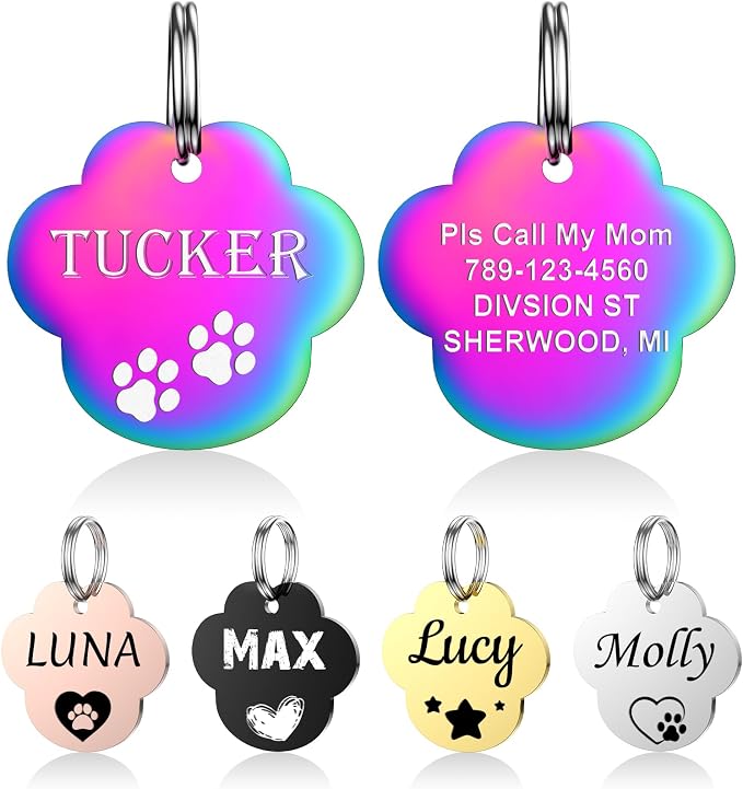 Dog Tags Engraved for Pets by YEHANTI