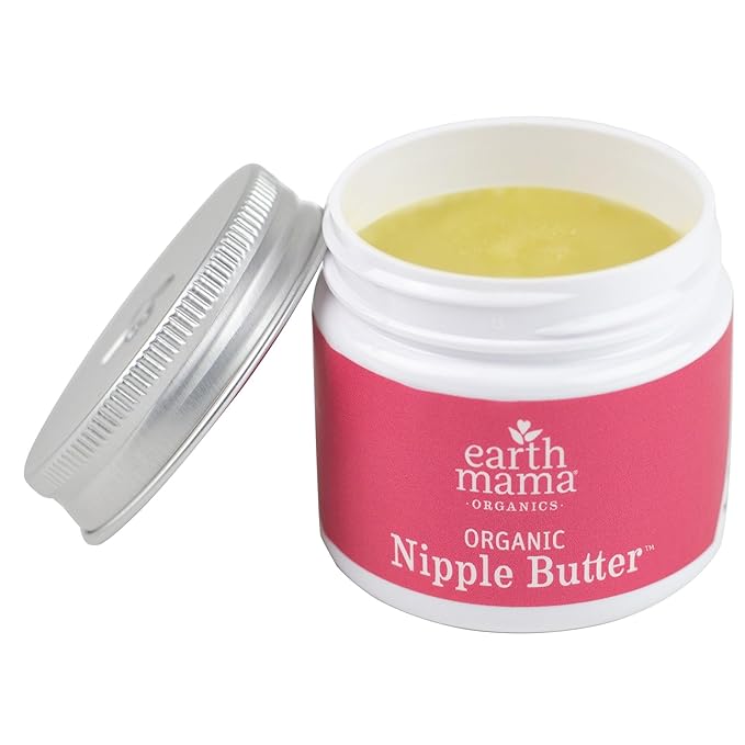 Earth Mama Organic Nipple Butter™ | Nipple Cream Safe for Breastfeeding | Postpartum Essentials for Nursing | Non Lanolin Nipple Cream, 2 fl oz (2-Pk)