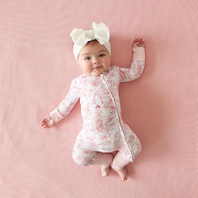 Posh Peanut Convertible Baby Sleepers - Girls Footless Baby Pajamas with 2 Way Zipper for Easy Diaper Changes