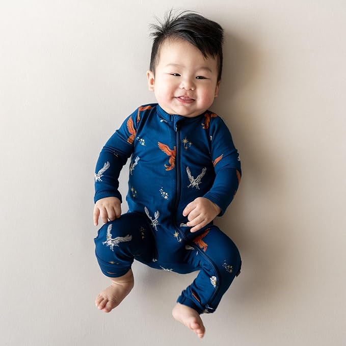 KYTE BABY Unisex Rayon Made From Bamboo Zippered Rompers 0-24 Months