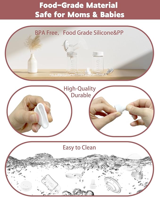 4packs 26mm Full Breast Replacement Pump Parts for Spectra S1 S2 9 Plus Synergy Gold Include 13mm Flange,Valve,Backflow Protector,Tube,Bottle,Caps, Fit for Motif Luna Cimilre Ameda MYA Pump
