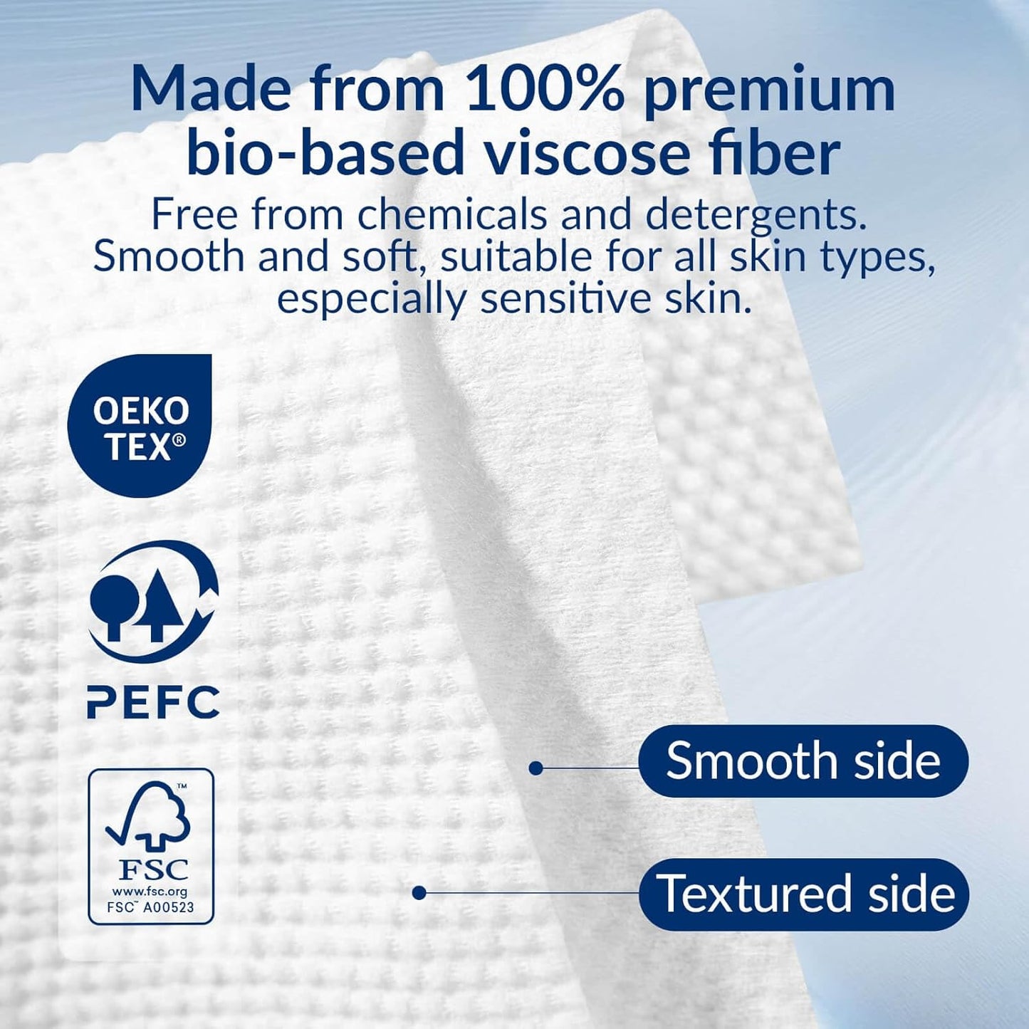 XL Disposable Face Towels, 100% Biodegradable, Non-Toxic, Unscented Thick Face Towelettes for Sensitive Skin Face Washing, Ultra Soft Makeup Remover Dry Wipes, 120 Count (2 Pack)