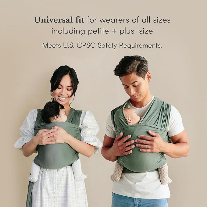 Solly Baby Wrap, Buttery-Soft Baby Carrier Newborn to Toddler 8-25 Lbs., Lightweight & Hands-Free Infant Wrap, Breathable Carrier, Baby Wearing & Postpartum Essential, New Mom Gift, Charcoal Toile