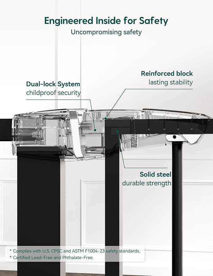 Babelio 36" Tall Baby Gate, 29-48" Auto-Close and Pressure Mounted Baby Gate - Image 3