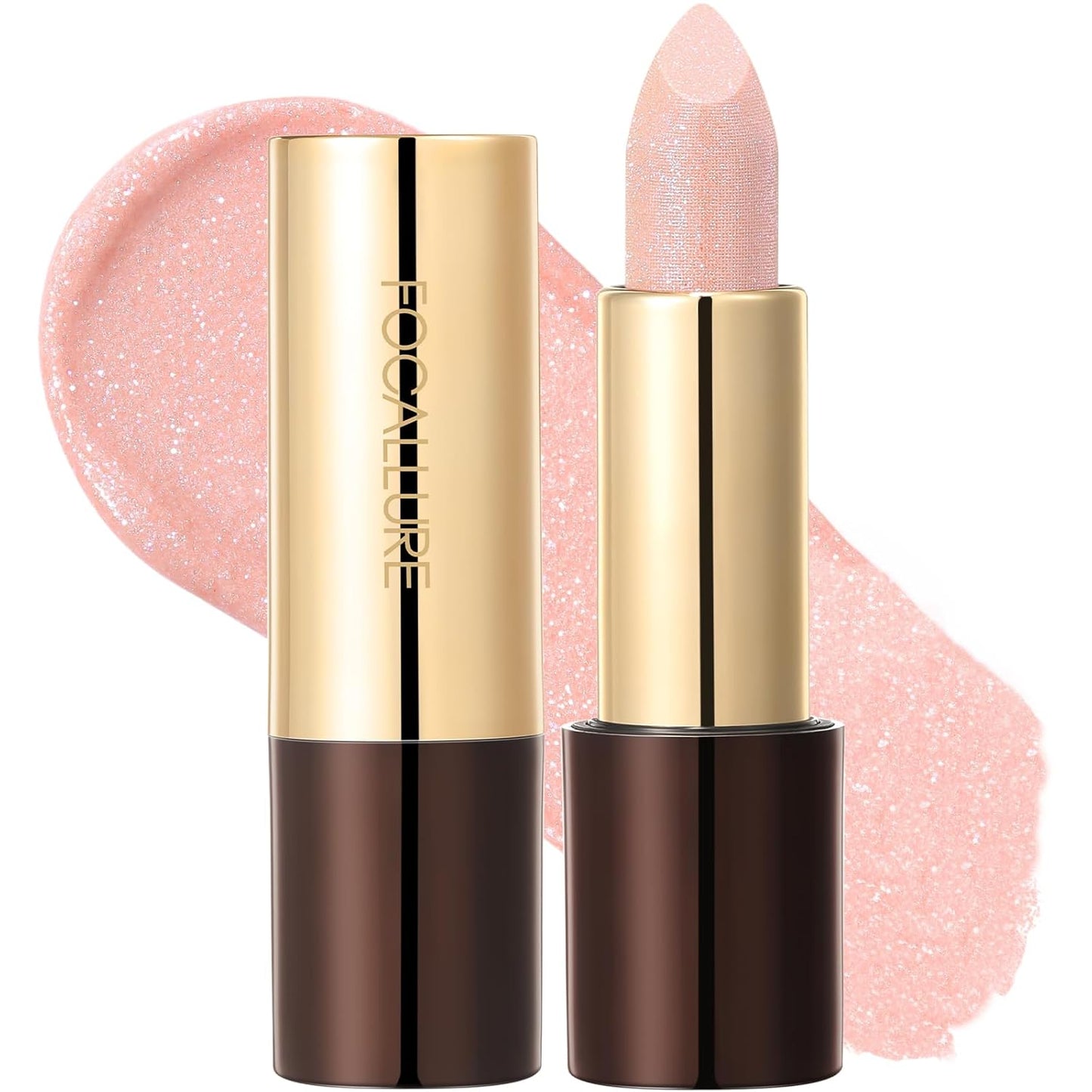 FOCALLURE Glisten Opal Shine Lipstick, High Impact Lip Color, Moisturizing Tinted Lip Balm, Lightweight & Hydrating Formula for Lip Care, GUEST FORM SKY