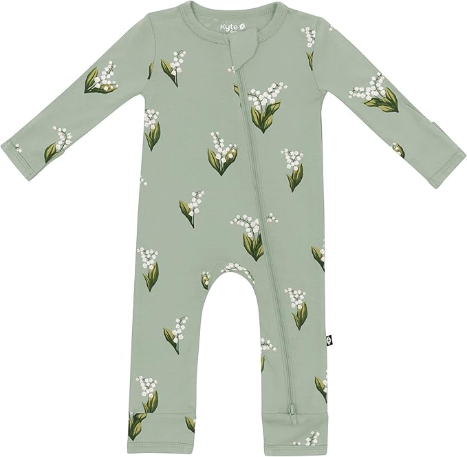 KYTE BABY Unisex Rayon Made From Bamboo Zippered Rompers 0-24 Months
