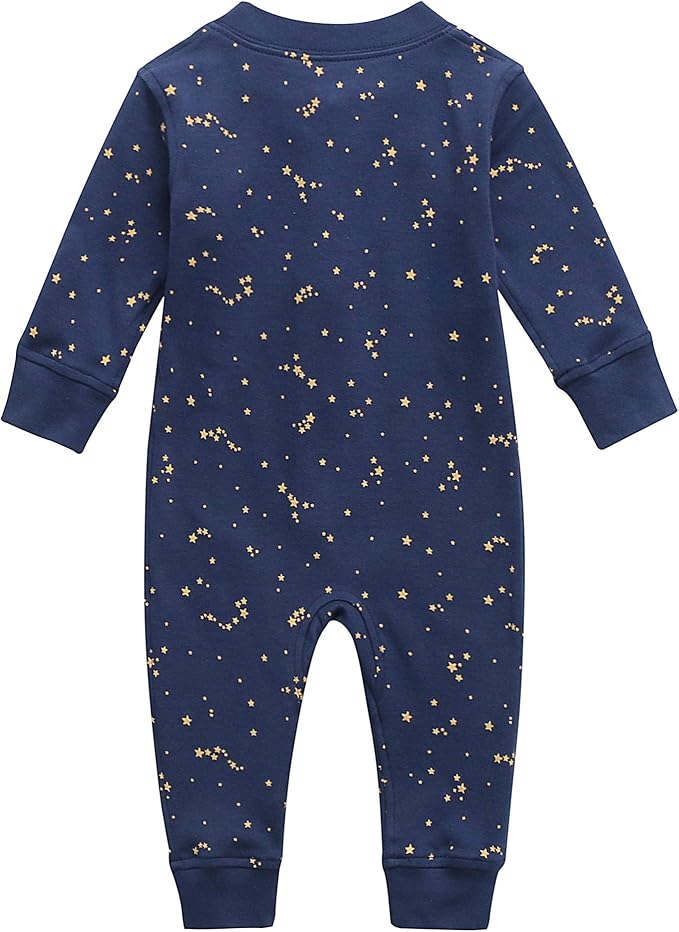 Owlivia Organic Cotton Baby Boy Girl Zip up Sleep 'N Play Pjs, Footless, Long Sleeve