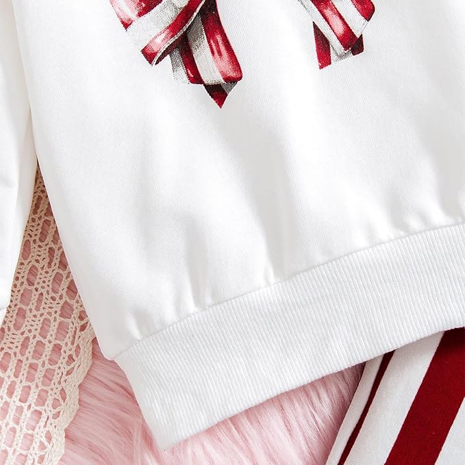 Baby Girl Clothes Long Sleeve Fall Outfits Toddler Sweatsuit Striped Flare Pants