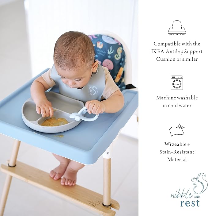 Nibble and Rest Highchair Insert Cover, Compatible for IKEA Antilop Highchair, High Chair Accessories Stain-Proof and Wipeable Insert Cover(Cushion NOT Included)(Daisy)