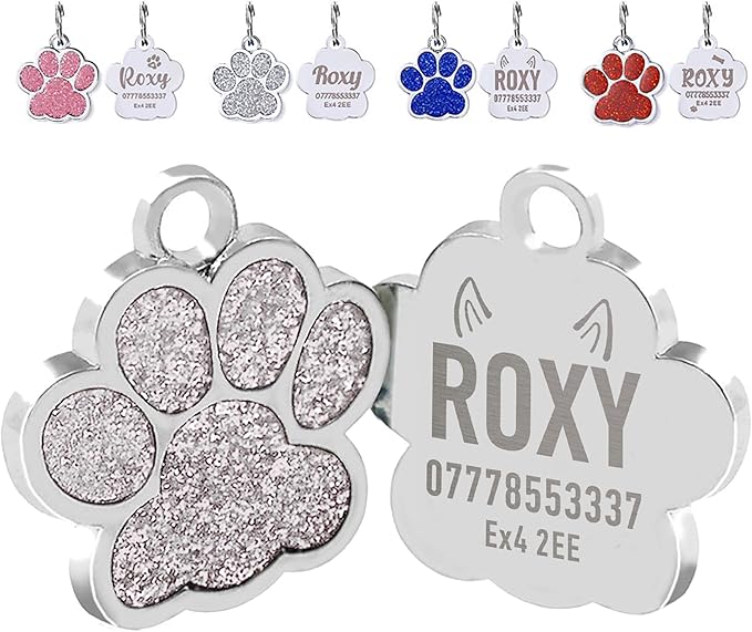 EDSG Cat Dog Tags Personalized for Pets, Dog Name Tags Cat Name ID Tag by EDSG
