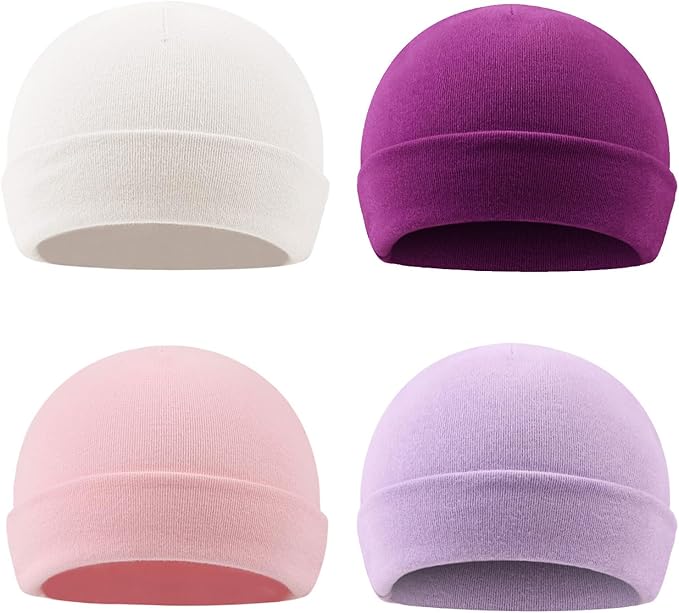 Bamery Cotton Baby Girl Hat Preemie Boys Beanie Newborn Hospital Hats Winter Infant Hats for Girls
