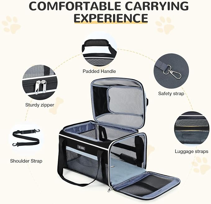 Lekereise Top-Expandable Pet Carrier 18x11x11Inch Delta American United Airline - Image 6