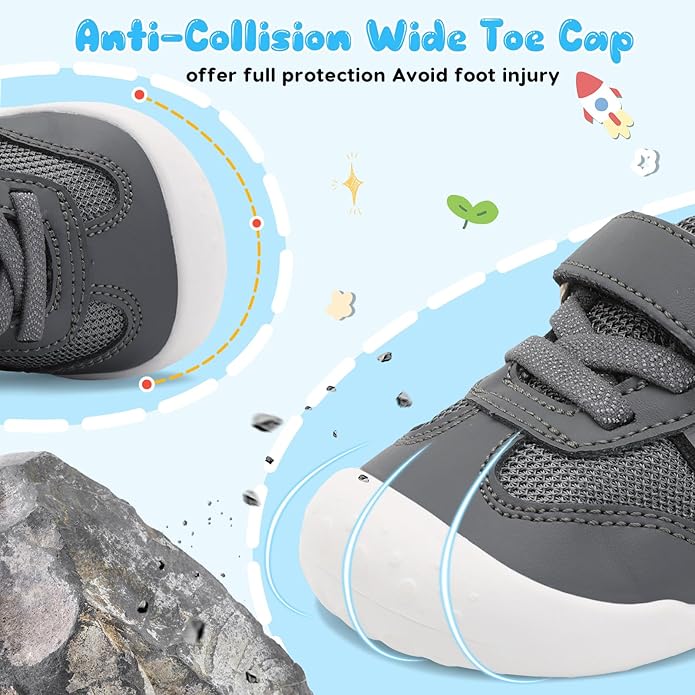 Scurtain Baby Shoes Boy Girl First Walking Shoe Infant Crib Breathable Sneakers Lightweight Barefoot Shoes for Babies