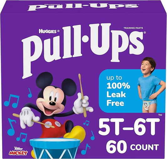Pull-Ups Boys' Potty Training Pants, Size 5T-6T Training Underwear (46+ lbs), 60 Count