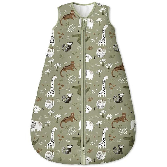 Yoofoss Baby Sleep Sack 6-12 Months, TOG 2.5 Baby Wearable Blanket with 2-Way Zipper, 100% Organic Cotton Fabric Winter Newborn Sleeping sack, Warm Soft Comfy(Medium)