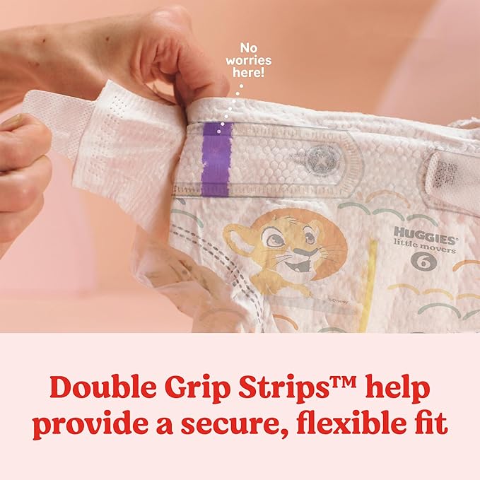 Huggies Size 8 Diapers, Little Movers Baby Diapers, Size 8 (46+ lbs), 38 Count