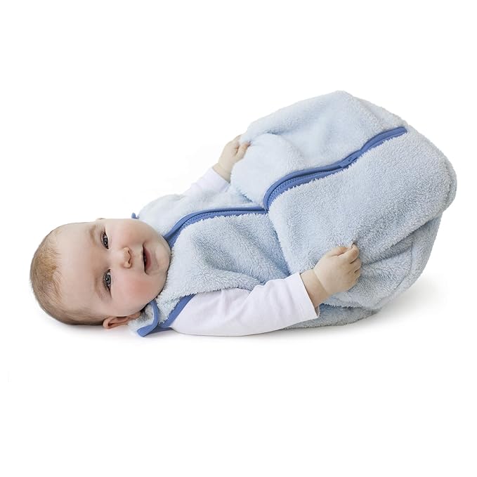 baby deedee Sleep nest Teddy Baby Sleeping Bag Sack for Boys and Girls Infants and Newborns, Soft Blue, Medium (6-18 Month)