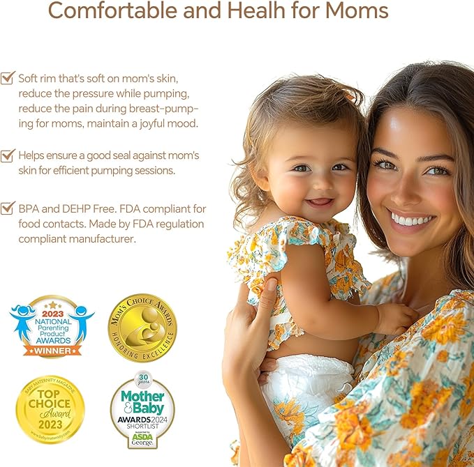 2 Count of 22mm Breast Pump Flanges Compatible with Medela/Lansinoh ComfortFit, Replace Medela PersonalFit Breast Shields, Accessories for Pump in Style Symphony Swing Harmony Freestyle Pump Parts