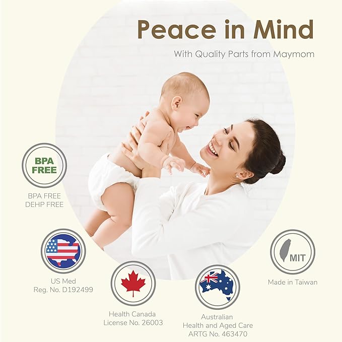 Maymom MyFit Crater Series 13mm Two-Piece Design Small Breastshield Compatible with Medela Breast Pump Parts; Replace Medela Shields; Fit Flex Connector; 2pc