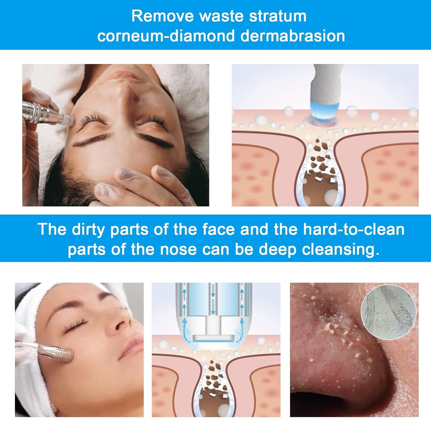 Diamond Microdermabrasion Machine Professional Dermabrasion Machine Facial Care Salon Equipment for Vacuum Blackhead Removal