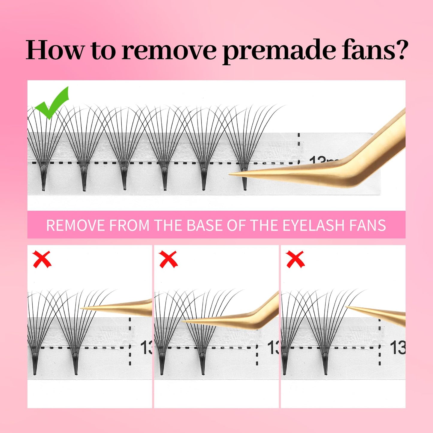 Premade Fans Eyelash Extensions 10D Volume Lash Extensions 0.03 Thickness Eyelash Extension C Curl Premade Lash Fans Mix 9-16mm Fluffy Soft Handmade Lash Fan(10D-0.03-C,9-16mm)