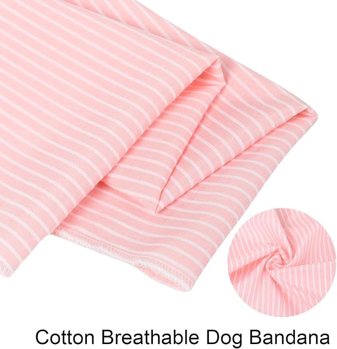 ARING PET Summer Dog Bandana-Cute Pink Dog Bandanas, Comfortable Pet Scarf Dogs - Image 2
