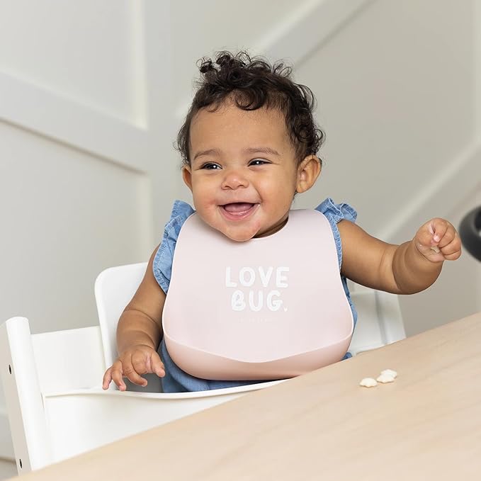 Bella Tunno Baby Bib for Eating, Waterproof Silicone Bib with Large Food Catcher, Adjustable Fit for Babies 4-12 months & Toddlers 1-3 Years, Boys & Girls