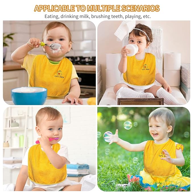 3 Pack Bibs for Baby Girls or Boys, Toddler Bibs for Feeding Teething Drooling, The Size 16 "x20 Face Towel Multifunctional for 3-6 Years kids