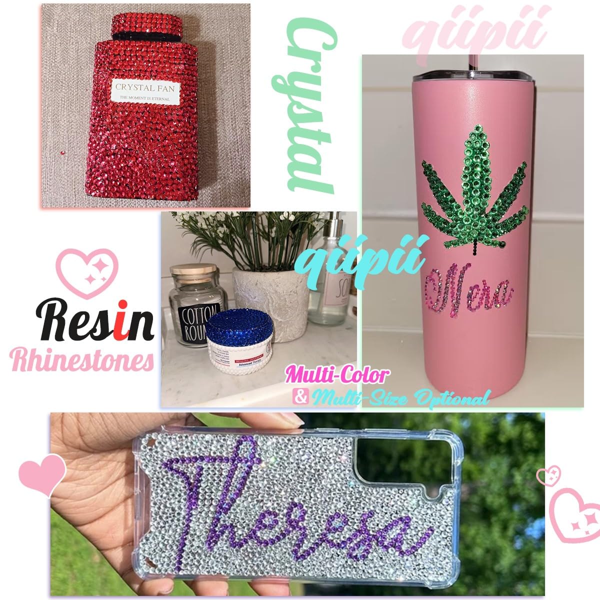 Teal Blue AB Crystal Resin Rhinestones for Crafting Turquoise Blue Flatback Stones Gems 3mm 4mm 5mm Non-Hotfix Diamonds Crystals Charms for Nails Face Eyes Makeup Body Tumblers DIY Crafts Shoes