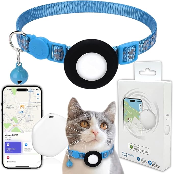 GPS Tracker for Cats, Mini GPS Pet Tracker by Bingolar